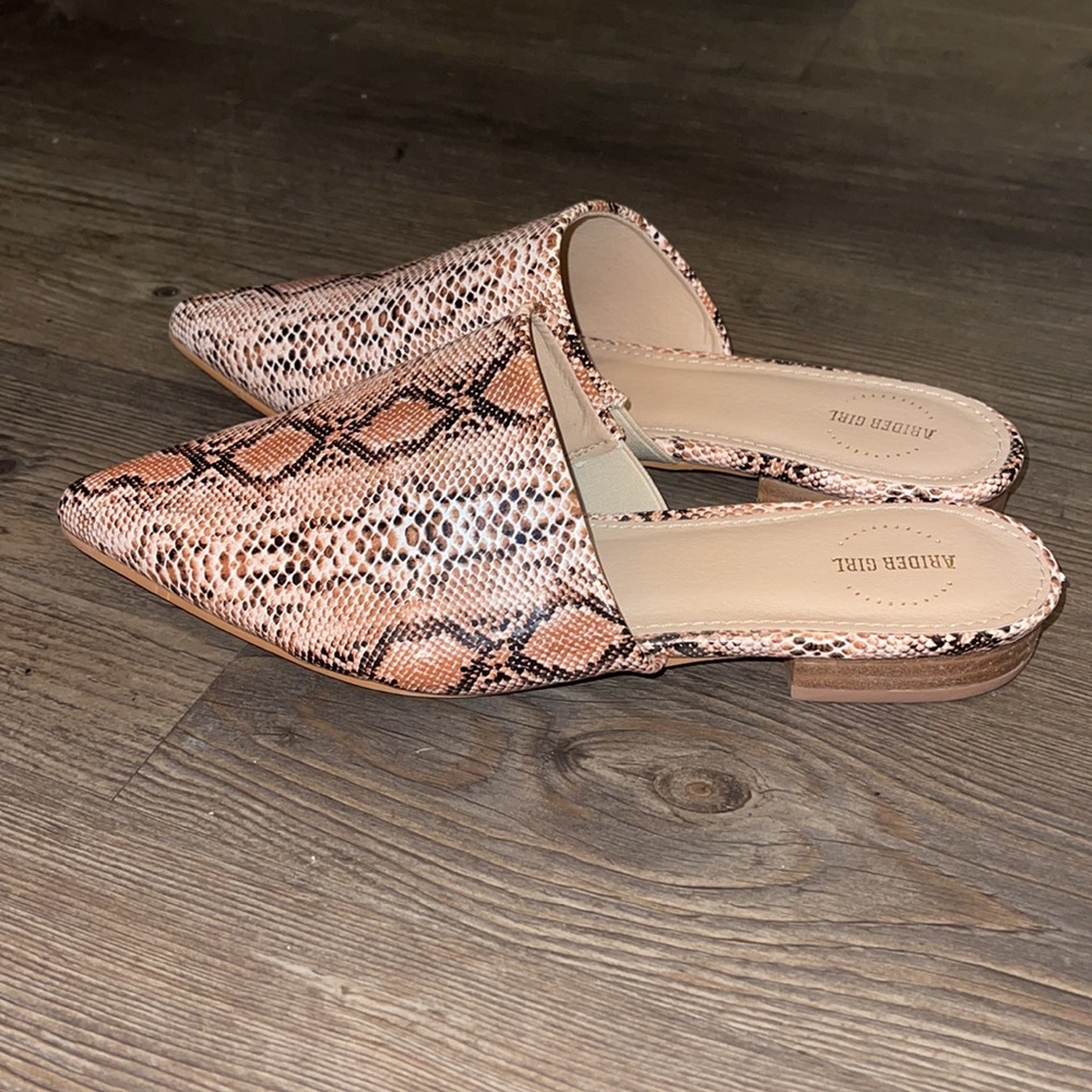 A Rider Girl Snakeskin Mules - Picture 2 of 3